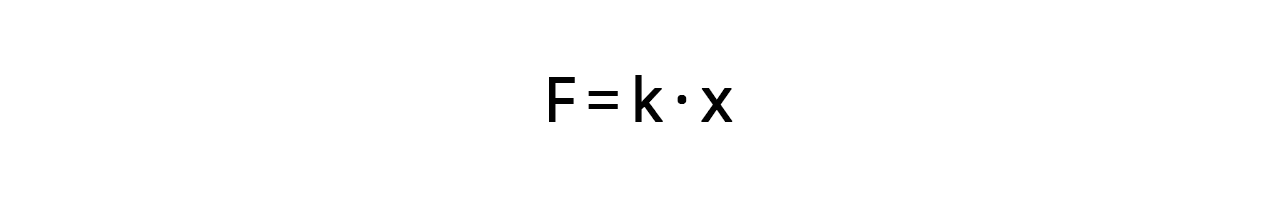 F = k · x