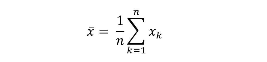 fórmula da média aritmética